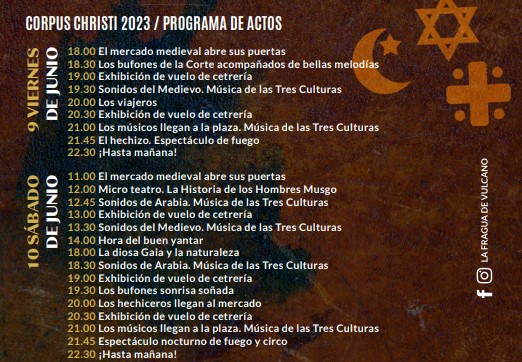 CORPUS Y LOS HOMBRES DE MUSGO | El Mercado de las Tres Culturas preparado para este fin de semana - 8 de junio de 2023