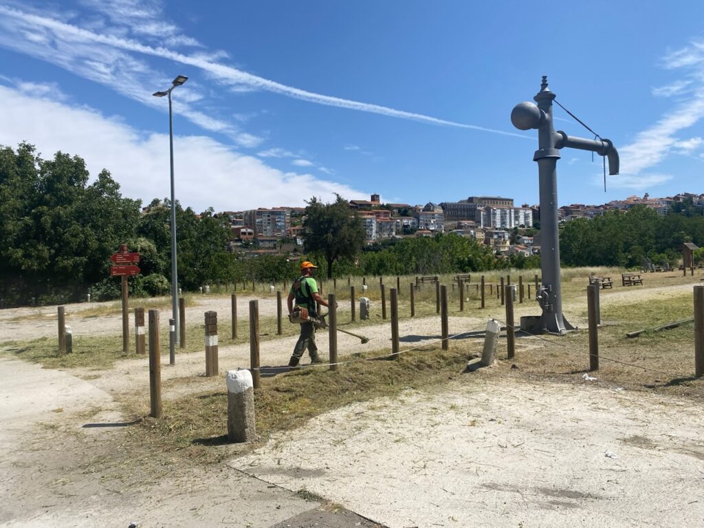GALERÍA DE FOTOS | Las labores de desbroce de la Vía Verde de Béjar se centran el primer día en la zona de la antigua estación - 24 de julio de 2023