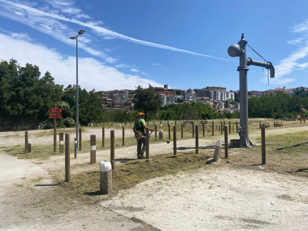 GALERÍA DE FOTOS | Las labores de desbroce de la Vía Verde de Béjar se centran el primer día en la zona de la antigua estación - 24 de julio de 2023